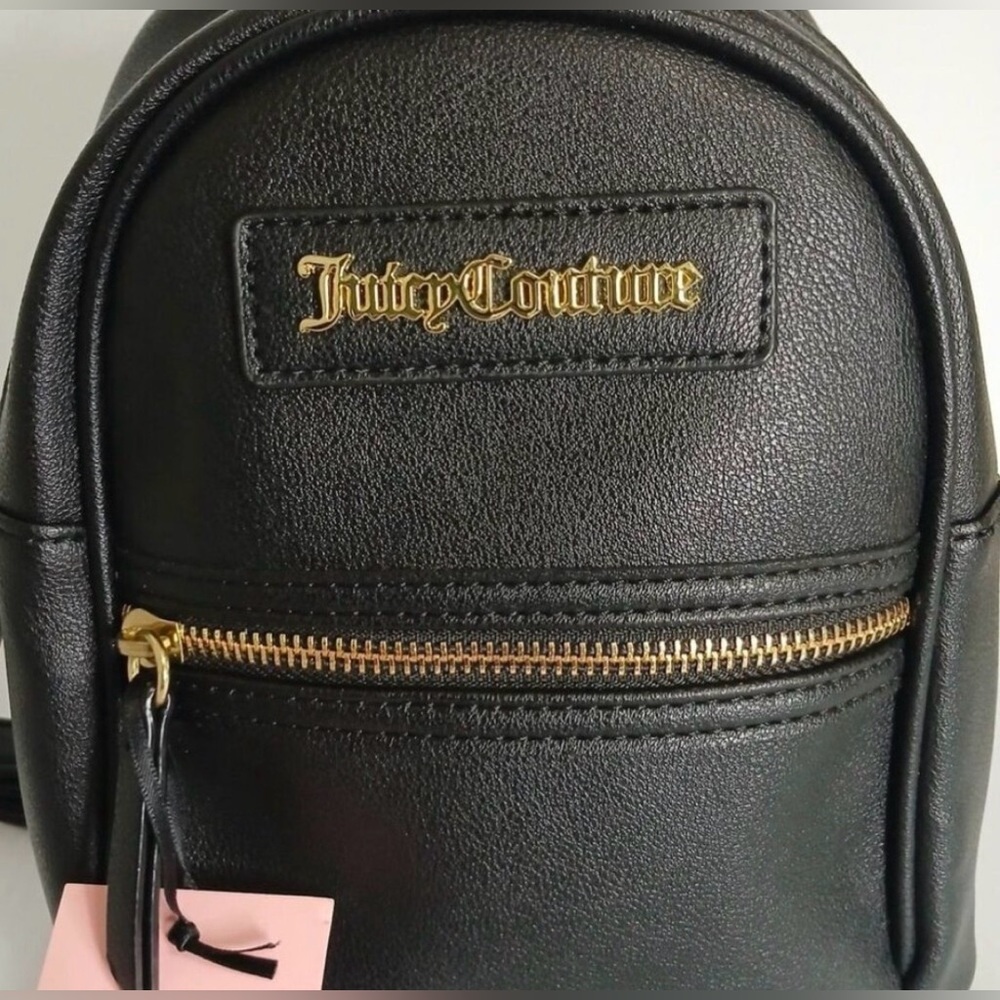 🚫SOLD🚫Juicy Couture Black Mini Backpack with Gold Accents plus Essentials - Picture 4 of 6